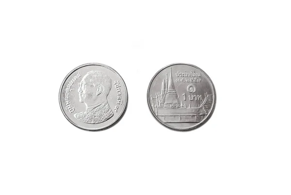 थाईलैंड 1 बहत सिक्का मुद्रा बंद करें — स्टॉक फ़ोटो, इमेज