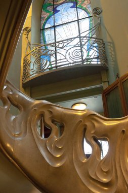 Moscow, Rusya Federasyonu - 16 Şubat 2019 - Ryabuşinskiy Mansion Maksim Gorki Evi-Müzesi