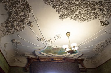 Moscow, Rusya Federasyonu - 16 Şubat 2019 - Ryabuşinskiy Mansion Maksim Gorki Evi-Müzesi