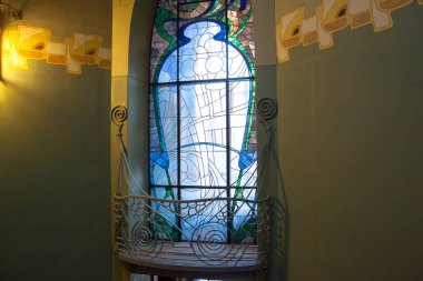 Moscow, Rusya Federasyonu - 16 Şubat 2019 - Ryabuşinskiy Mansion Maksim Gorki Evi-Müzesi