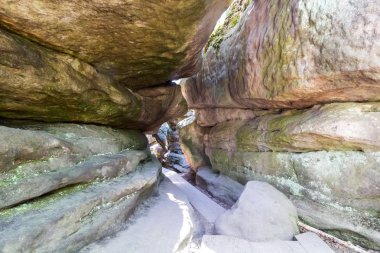 Ünlü tablo Dağları Milli Parkı (kanlı Stolowe) Polonya