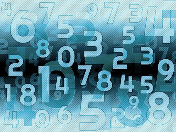Blue number technology background — Stock Photo, Image