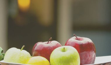 Lüks gümüş sepeti Tay egzotik tropikal meyve, otelde meyve sepeti hoş geldiniz