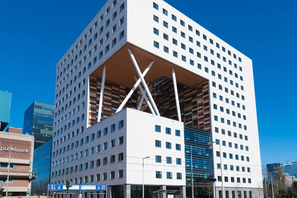 Amsterdam Niederlande März 2017 Außenfassade Eines Modernen Bürogebäudes Geschäftsviertel Der — Stockfoto