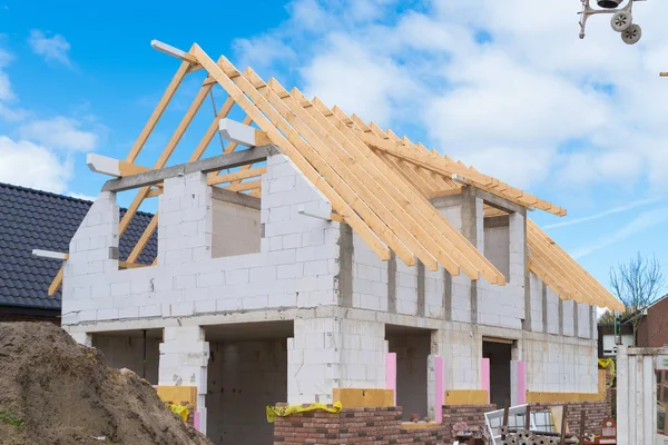 Casa Residencial Construção — Fotografia de Stock