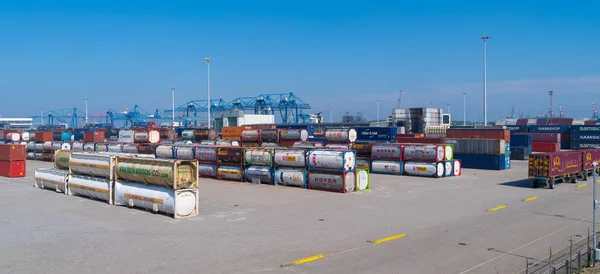 Rotterdam Niederlande Mai 2017 Lagerfläche Für Eisenbahntanks Hafen Von Rotterdam — Stockfoto