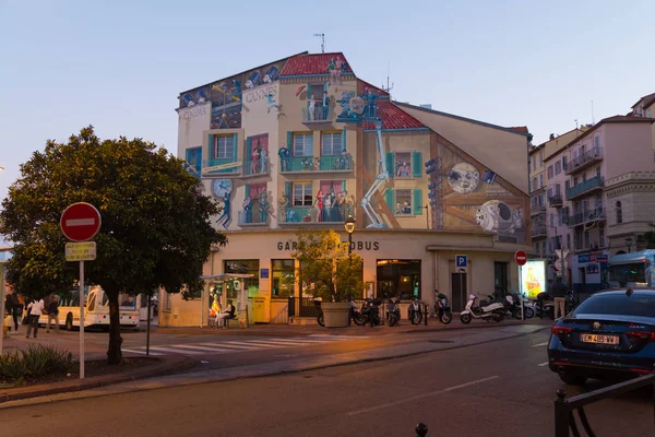 Cannes Frankreich Oktober 2017 Wandbild Kino Konserven Mit Berühmten Schauspielern — Stockfoto