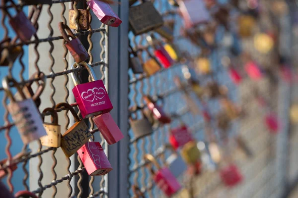 Bloqueio almofada amor — Fotografia de Stock