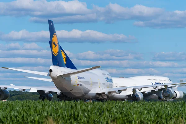 Enschede Netherlands Июля 2020 Года Самолеты Boeing 747 400 Остановились — стоковое фото