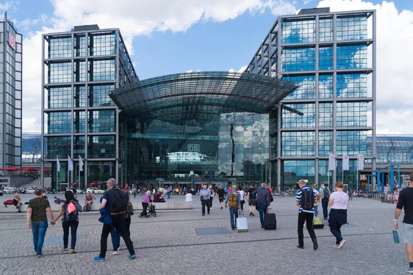 Berlin Germany August 2020 Main Railway Station City Came Full — Stock Photo, Image