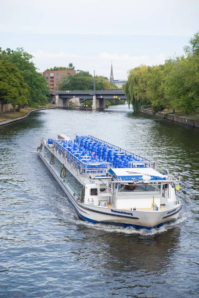 Berlin Deutschland August 2020 Leeres Fahrgastschiff Auf Der Spree — Stockfoto