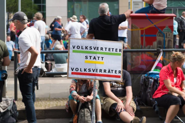 Berli Germany Ağustos 2020 Yüz Binlerce Insan Berlin Sokaklarında Covid — Stok fotoğraf