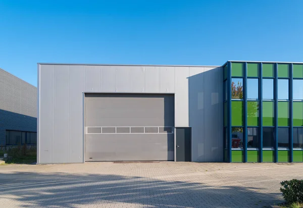 modern industrial unit with roller doors