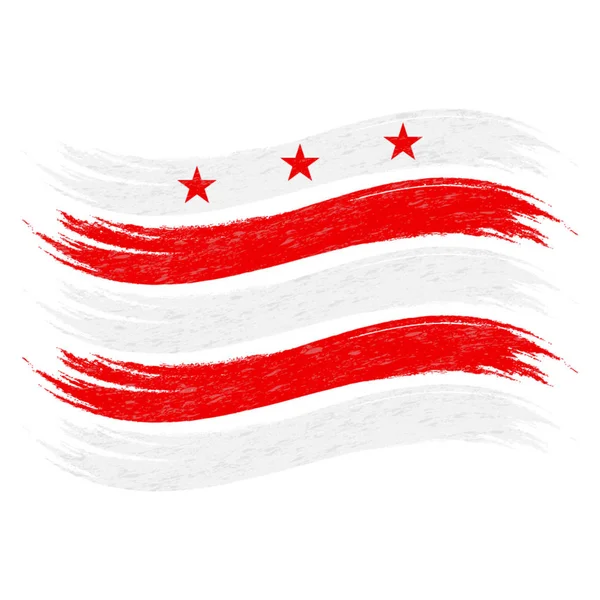 Pennellata Grunge con bandiera nazionale della Columbia isolata su sfondo bianco. Illustrazione vettoriale . — Vettoriale Stock