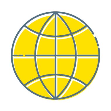 Globe Icon beyaz arka plan üzerinde izole trendy düz tarzı. Web sitesi tasarımı, logosu, uygulaması, Ui için Dünya dünya sembolü. Vektör çizimi.