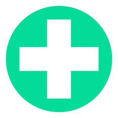 Tıbbi Haç Simgesi. Tasarım ve Web Siteleri, Sunum veya Mobil Uygulama için Basit Bir Vektör İşareti ve Trendy Sembol olarak Sağlık İllüstrasyon.