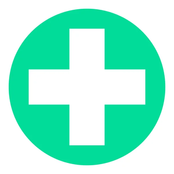 Icono de Cruz Médica. Ilustración del cuidado de la salud como un simple signo vectorial y símbolo de moda para diseño y sitios web, presentación o aplicación móvil . — Archivo Imágenes Vectoriales