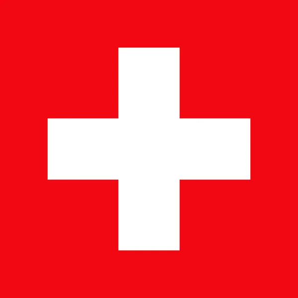 Cruz branca em um círculo vermelho que é usado para se referir à medicina — Vetor de Stock