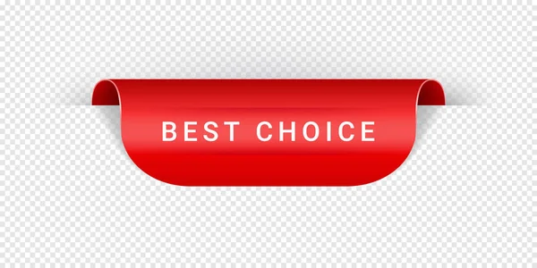 Best Choice Vector Sticker, Tag, Banner, Label, Sign or Ribbon Realistic Red Origami Style Vector Paper Ribbon For Web Banner Or Print Poster . — стоковый вектор