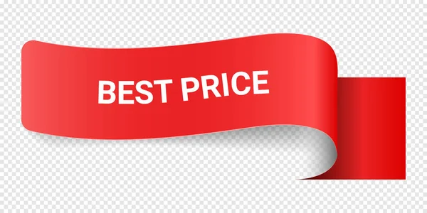 Symbol červené vektorového podpisu – Nejlepší cena Ilustrace pro propagaci marketingu pro výtisky a plakáty, návrhy nabídek, vizitky, kavárny, restaurace odznaky, štítky, obaly atd.. — Stockový vektor