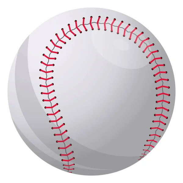 Baseball boll. Softball bas bollen. Realistisk baseboll ikon. Vektor illustration — Stock vektor