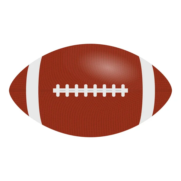 Futebol Americano, bola de rugby isolada num fundo branco. Ilustração Realista do Vetor. Rugby sport . Ilustrações De Stock Royalty-Free