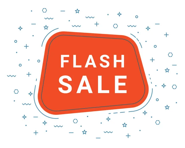 Flash-Verkauf Sprechblase Banner Zeichen, Design-Vorlage. Promo-Angebot für Geschäftsmarken. — Stockvektor