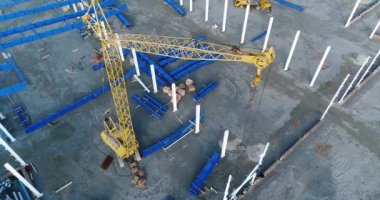 Bitki inşaat, endüstriyel dış, büyük bir fabrika, Sanayi Dış, inşaat sitesi, metal ve beton yapılar, inşaat makinaları, inşaat