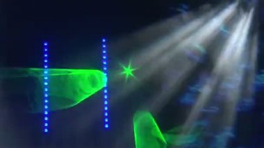 Sahne ışıkları sis ile konser, bir konsol, aydınlatma konser sahne, Sahne Alanı'nda aydınlatma eğlence konser sahne ışıkları