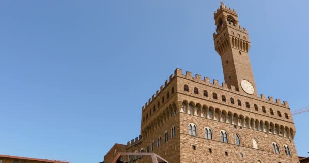 O Palazzo Vecchio, Câmara Municipal de Florença. Florença, Itália — Vídeo de Stock