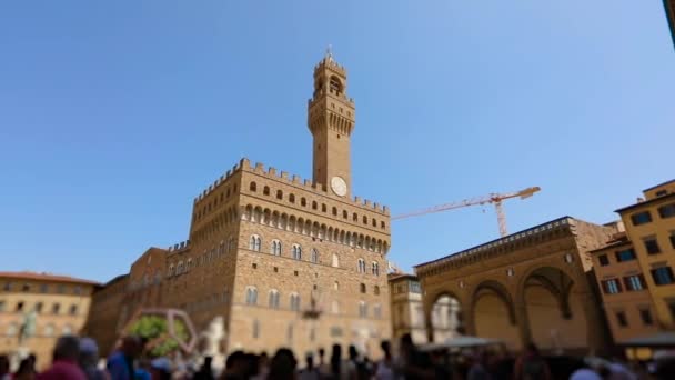 O Palazzo Vecchio, Câmara Municipal de Florença. Florença, Itália — Vídeo de Stock