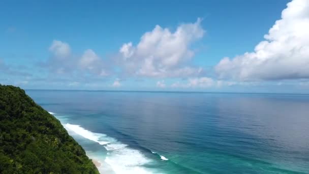 Panorama costiero di Bali. bella natura bali panorama. Oceano e bel cielo — Video Stock