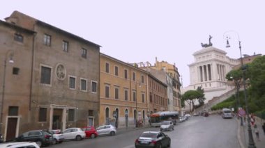 Roma Senatörler Sarayı İtalya. Senatörlerin sarayının önündeki merdiven.