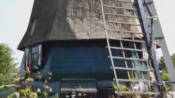 Moulin hollandais traditionnel. Le moulin hollandais. Symbole de holland — Video