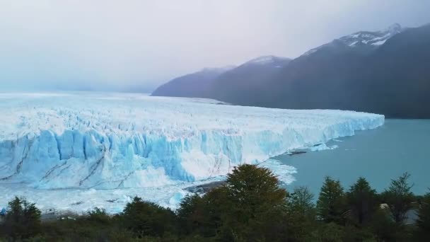 阿根廷Los Glaciares国家公园。阿根廷的Perito Moreno Glacier — 图库视频影像