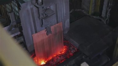 Erimiş metalli fırın, ocaktaki bakır erimesi, ocaktaki bakır erimesi...
