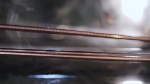 Koppar kabel makro, produktion av koppar tråd makro ram — Stockvideo
