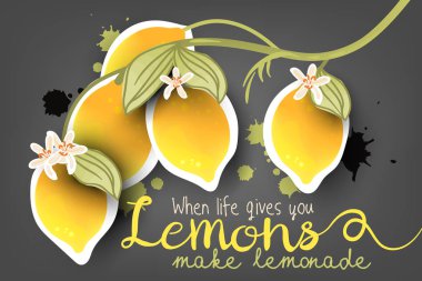 Limonlu renkli afiş