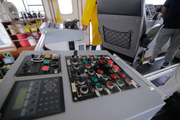 Constanta Romania May 2018 Tug Boat Control Equipment Captain Control — 图库照片