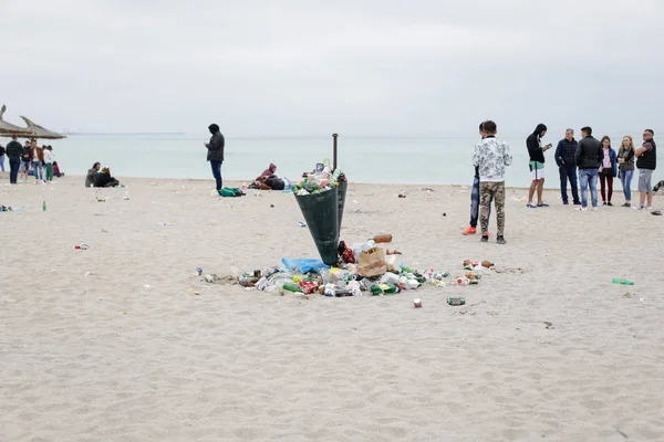 Vama Veche Rumunia Dnia Maja 2018 Młodzi Ludzie Odpoczynek Plaży — Zdjęcie stockowe