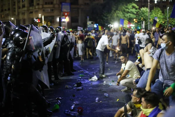 Bucharest Romania ஆகஸ 2018 அரச யகத கலவர றனர — ஸ்டாக் புகைப்படம்