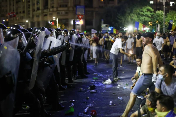 Bucharest Romania ஆகஸ 2018 அரச யகத கலவர றனர — ஸ்டாக் புகைப்படம்