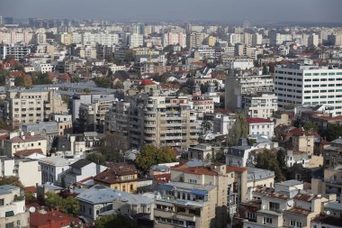 Eski şehir Bükreş yukarıdan görüldü