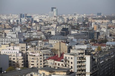 Eski şehir Bükreş yukarıdan görüldü