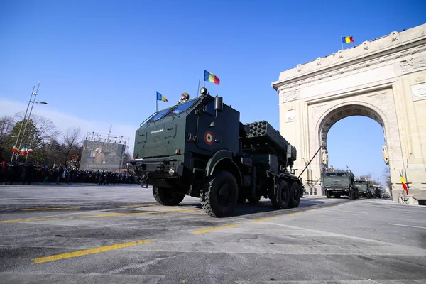 Бухарест Румыния Декабря 2018 Года Военном Параде Честь Национального Дня — стоковое фото