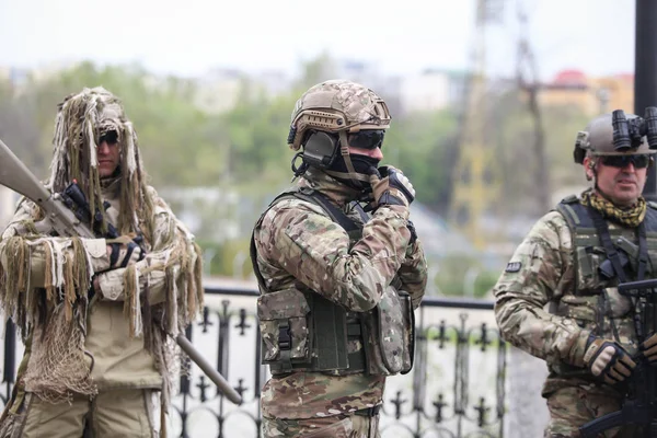 Bucharest, Romania - April 7, 2019: Romanian special forces sold — Stock Photo, Image