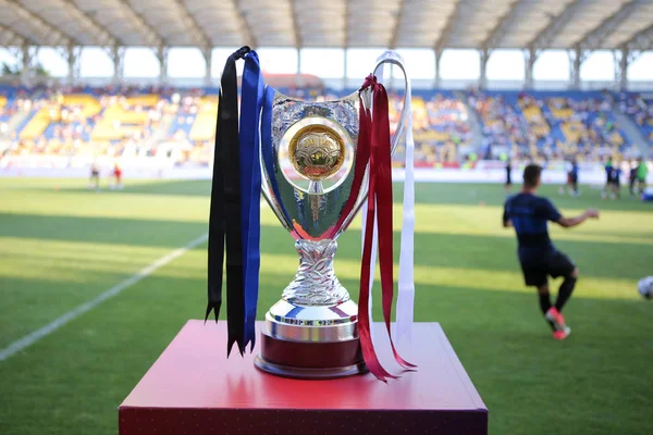 Подробности с Румынским Суперкубком (Supercupa Romaniei) Trophy , — стоковое фото