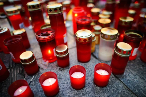 Profondità superficiale dell'immagine di campo con i dettagli delle candele — Foto Stock