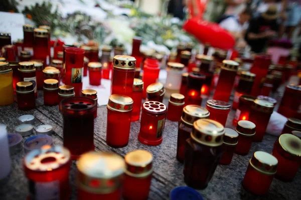 Profondità superficiale dell'immagine di campo con i dettagli delle candele — Foto Stock