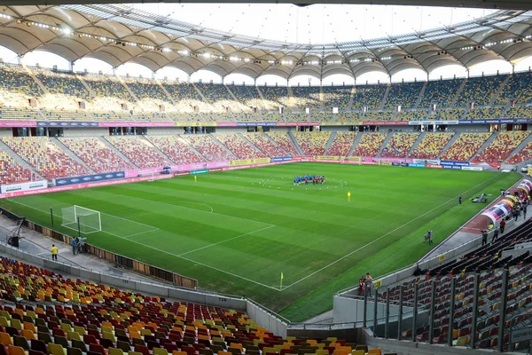 Rumen milli takımı açıklarında Ulusal Arena Stadyumunun genel görünümü